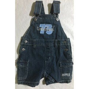TIMBERLAND Infant Boys 12mo BLUE Denim Shortall Romper